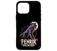 Celtic FENRIR Lupo Mitologia Norrena Nordic Viking Custodia per iPhone 16 Pro Max
