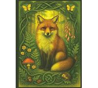 Celtic Fox Journal - 8.5″ × 11″ Woodland Edition (120 Lined Pages): Fox and Hedgehog Nature Lovers Writing Notebook with Norse Art - Ideal for ... Card Companion, and Spiritual Reflection!