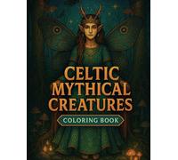 Celtic Mythical Creatures Coloring Book: 44 Fantasy Pages of Dragons, Faeries, Kelpies & Knotwork | Printable Digital Download for Adults