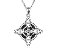 Celtic Necklace Silver Tree of Life/Hamsa/Witches Knot/Claddagh/Viking/Pentagram/Ankh Pendant Necklace Celtic Jewelry Gift for Women