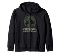 Celtic Pagan Pride Triskelion Albero della Vita Heritage Magic Felpa con Cappuccio