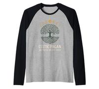 Celtic Pagan Pride Triskelion Albero della Vita Heritage Magic Maglia con Maniche Raglan