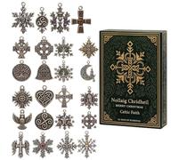 Celtic Pendant Countdown Calendar, 2d Flat Holiday Mindfulness Decoration, Decorative Christmas Pendant, Countdown Calendar Ornaments for Window, Wall, Tree, Door, Mantel, 10.24 Inch