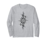 Celtic Viking Compass Vegvisir Rune Simbolo Nordico Maglia a Manica