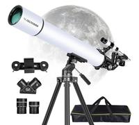 Celticbird Telescopio per adulti ad alta potenza, telescopi da viaggio per adulti astronomia principianti regali, 80 mm apertura 900 telescopio rifrattore con supporto AZ, borsa per il trasporto,