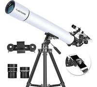 CELTICBIRD Telescopio per adulti ad alta potenza, telescopi da viaggio per adulti, regali per principianti di astronomia, telescopio rifrattore 900 con apertura da 80 mm con attacco AZ