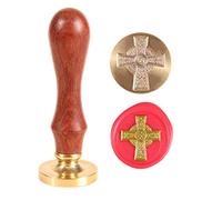 Celtico croce sigillo di cera kit francobollo croce di Gesù timbro di cera croce religiosa appeso croce celtico nodo spirituale celtico grande croce norrena vichingarunatriangolo magico sigillo