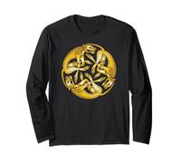 Celtico Libro di Kells Trinity Hounds Maglia a Manica