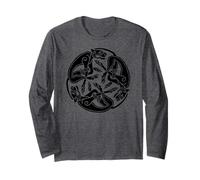 Celtico Libro di Kells Trinity Hounds Maglia a Manica