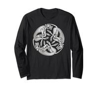 Celtico Libro di Kells Trinity Hounds Maglia a Manica