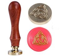 Celtico nodo triquetra sigillo di cera timbro celtico trinità nodo ceralacca francobolli infinito simbolo di amore infinito buona fortuna amuleto stregoneria irlandese Wicca timbro magico lupo vintage