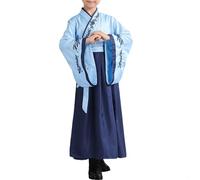 Celucke Abito Hanfu per Bambini Costume Tradizionale Cinese per Palcoscenico e Recite Scolastiche Vestito Antico con Motivi Floreali per Ragazze e Ragazzi Vestito Fata Bambina