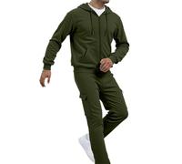 Celucke Tuta Uomo Completa Felpa con Zip Cappuccio e Pantaloni Sportivi Maniche Lunghe Stile Y2K Streetwear Tracksuit Baggy Invernale Cotone Comodo per Casual Fitness Jogging Gym M-3XL
