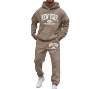 Celucke Tuta Uomo Completa Invernale Tute da Ginnastica da Uomo con Cappuccio Tuta Felpata Uomo Cotone Felpa Sportiva e Pantaloni Sportivi Completo Palestra Invernali