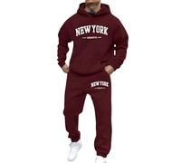 Celucke Tuta Uomo Moda Comodi Cotone Tuta Uomo Completa Morbida Elasticità Tute Sportiva Jogging Traspirante Yoga Felpa+Pantaloni Taglie Forti Larghi Abbigliamento per Autunno e Inverno S-3XL