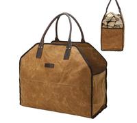 Celuicion Borsa per il trasporto per legna da ardere impermeabile con grande volume, robusta borsa multiuso per barbecue, campeggio, pic-nic
