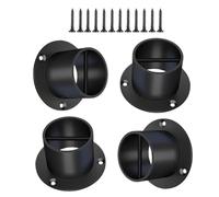 Celuicion Cappuccio in corda - Supporti in metallo per funi 4 pezzi,Staffe nere metalliche resistenti alla ruggine per un fissaggio sicuro all'aperto terrazza giardino ponte