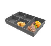 Celuicion Ciotola per snack per feste, in silicone, riutilizzabile, per biscotti, cioccolato, sandwich, marshmallow, casa, bar, campeggio, feste, riunioni, pic-nic