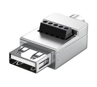 Celuicion Connettore USB senza saldatura, connettore di blocco USB 2.0 | Convertitore di adattatore USB maschio/femmina,Caricatore ad alta velocità, blocco terminale custodia in metallo