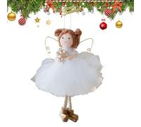 Celuicion Decorazione per albero di Natale - gonna in tulle, decorazione da sogno, ali d'oro, decorazione per ragazze, per balcone, giardino, caffetteria, fattoria, davanzale, porta, soggiorno,