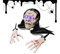 Celuicion di scheletro di Halloween, scheletro esterno in uscita dalla terra, decorazioni luminose spaventose per Halloween, giardino, terrazza, feste, esterni, festival casa infestata