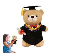 Celuicion Graduation Orso Giocattolo in Peluche, biladiere Orso in Peluche,Animale in Peluche con Cappello di Vestito, Bella decorazione per la casa con cuscino di lancio una laurea per