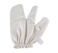 Celuicion Guanti in seta grezza, guanti per lucidare la pelle, guanti in seta grezza naturale con fascia elastica per polso per bagno spa doccia per cura della pelle e massaggi