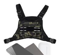 Celuicion Pack di petto da uomo, borsa a baule da uomo, con fascio di busta, gilet al torace, accessori sportivi da esterno regolabili, C, Se référer au descriptif, riferimento alla descrizione