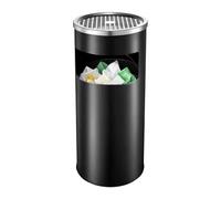 Celuicion Pattumiera | Acciaio Ignifugo Con Posacenere 30L - Grande Secchio Per Esterno - Per Giardino Commerciale Hotel Bar Lobby Luoghi Pubblici Centro Commerciale Bagno