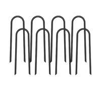 Celuicion Scorre di Trampolino U Stakes per Il Pavimento,Nails da Campeggio - Set di 8 pali di Trampolino Trampolino a Forma di Forte per Tende da Campeggio