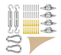 Celuicion Set di fissaggio per baldacchino, Kit di attrezzi per vela | Kit hardware Triangolo Sun Shade per Patio | Tringbuckle Robusto, Ganci in Acciaio Inossidabile, Accessori di Fissaggio per