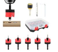 Celuicion Set Frese Coniche - Set 7 Pezzi Frese Coniche | Asta Esagonale 6 mm Sgancio Rapido Per Installazione Cerniere Lavorazione Legno