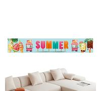 Celuicion Striscione estiva, striscione estiva - piscina hawaiana che disegna lo sfondo della bandiera | decorazione per interni ed esterni, sfondo per cabina fotografica tropicale Tiki, 70,8 x