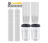 Celuicion Tazza di miscelazione dei colori, 180 ml, misurino con coperchio, contenitore trasparente multifunzionale, misure precise per modelli di auto e mobili