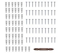 Celuicion Viti per cartongesso, 50 chiodi ad alte prestazioni, inclusi 50 elementi di fissaggio, set di viti in metallo, per pareti in legno, pareti vuote, pannelli da parete, bagno, cucina e