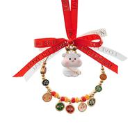 Celuicion Zodiaco Ornamento dello Specchio,Ornamento dello Zodiaco - Ornamento oscillante dei Dodici Zodiaci per la Decorazione del,Ciondolo Zodiaco di Resina, Amuleto della per Il