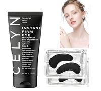 Celyn - Set di crema per gli occhi, anti-rughe, crema per gli occhi, effetto rassodante immediato per occhi radianti, occhiaie crema gonfiore con 2 cuscinetti per gli occhi per donne (A, A)
