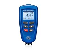CEM Misuratore di spessore della vernice per auto, misuratore manuale con display LCD illuminato, per auto in acciaio e alluminio, 0-1250 μm, memoria dati USB, blu