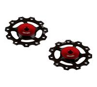 Cema Set Di Pulegge Per Bicicletta Shimano/sram Ceramic Black / Red