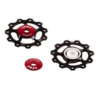 Cema Set Di Pulegge Per Bicicletta Shimano/sram Full Ceramic Black / Red
