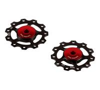 Cema Set Di Pulegge Per Bicicletta Shimano/sram Inox Black / Red