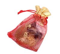 Cembali da Dita in Rame per Danza del Ventre, Coppia Dorata | Finitura Texture Incisa, Due Fori, Fascia Elastica Regolabile, Forma a Campana per Esecuzione