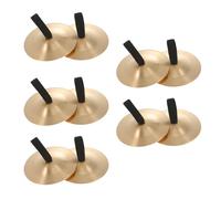 Cembali per Ragazzo Ragazza 5, 5cm in Rame Dorato, Set da 10 Pezzi | Strumento a Percussione per Piccole Mani, Adatto All'educazione Musicale, per Ascolto e Ritmo, Finitura Oro