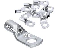 Cembre A5-M8 - 10 capicorda tubolare, 25 mm², M8, non isolati, in rame stagnato