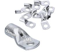 Cembre A7-M6 10x Capocorda a Tubetto 35 mm² in Rame Stagnato | Occhiello M6 non isolato per cavi elettrici, ideale per connessioni sicure in auto, moto e impianti domestici