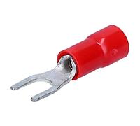 Cembre RF-U3-10 Pezzi Capicorda a Forcella Isolati, M3, Rosso | Terminali a pressione in rame stagnato Cu-ETP per connessioni elettriche sicure, ideali per spazi stretti, certificati UL
