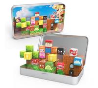 CEMECER Mini blocchi magnetici da viaggio per bambini, 45 magneti impilabili con scatola di ferro per ragazzi e ragazze giocattoli educativi di costruzione Montessori per