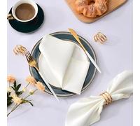 CEMELI 12 Pezzi 30 * 30 cm tovaglioli di Raso da Sposa, tovagliolo in Poliestere Fazzoletto Panno Cena Banchetto Festa di Nozze Compleanno Decorazioni per la casa