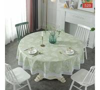 CEMELI 180-220 cm Tovaglia Rotonda in plastica PVC Morbida Geometrica goffratura Sala da Pranzo Soggiorno Tela Cerata Impermeabile Copertura del Panno stuoia Decorazioni per la casa