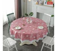 CEMELI 180-220 cm Tovaglia Rotonda in plastica PVC Morbida Geometrica goffratura Sala da Pranzo Soggiorno Tela Cerata Impermeabile Copertura del Panno stuoia Decorazioni per la casa